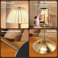 Lampe de chevet en Laiton et abat-jour tissu