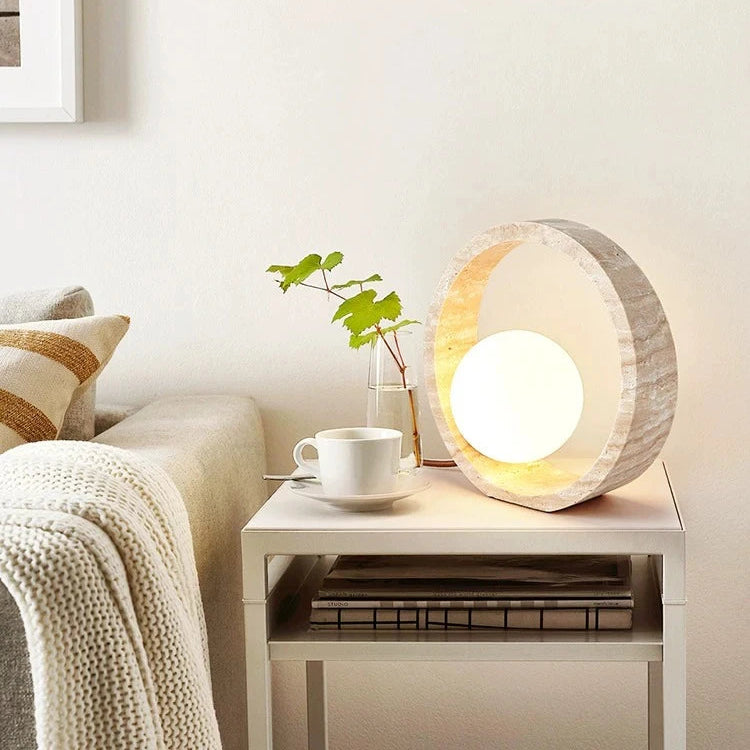 Lampe de Chevet Travertin Ronde
