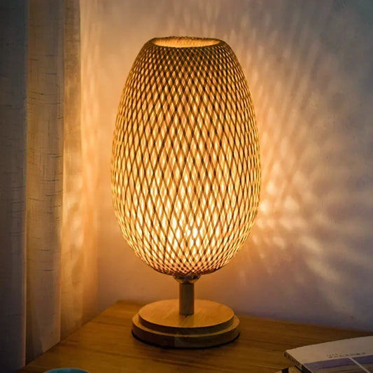 Lampe de chevet bohème bambou