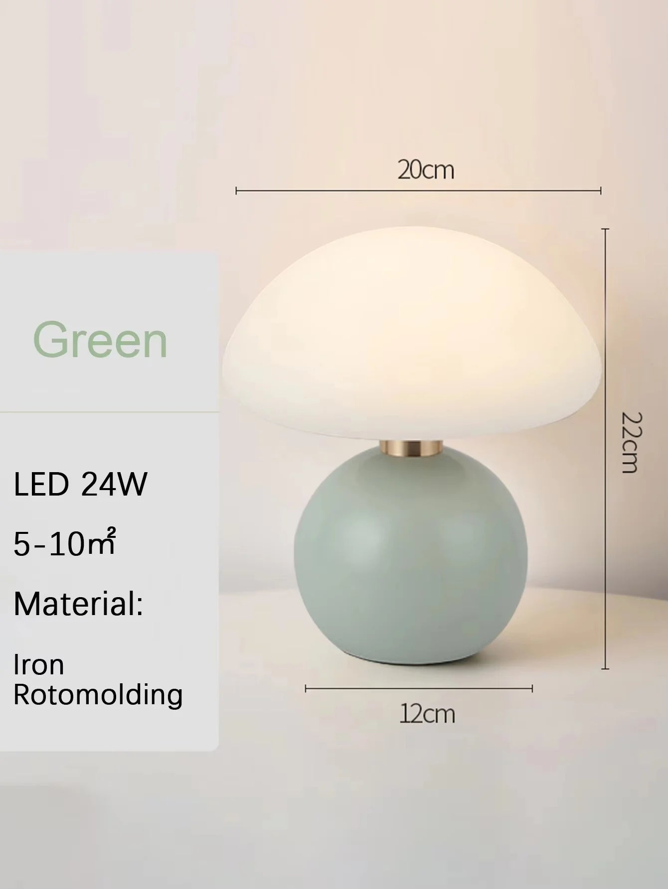 Lampe de chevet Rouge avec Batterie