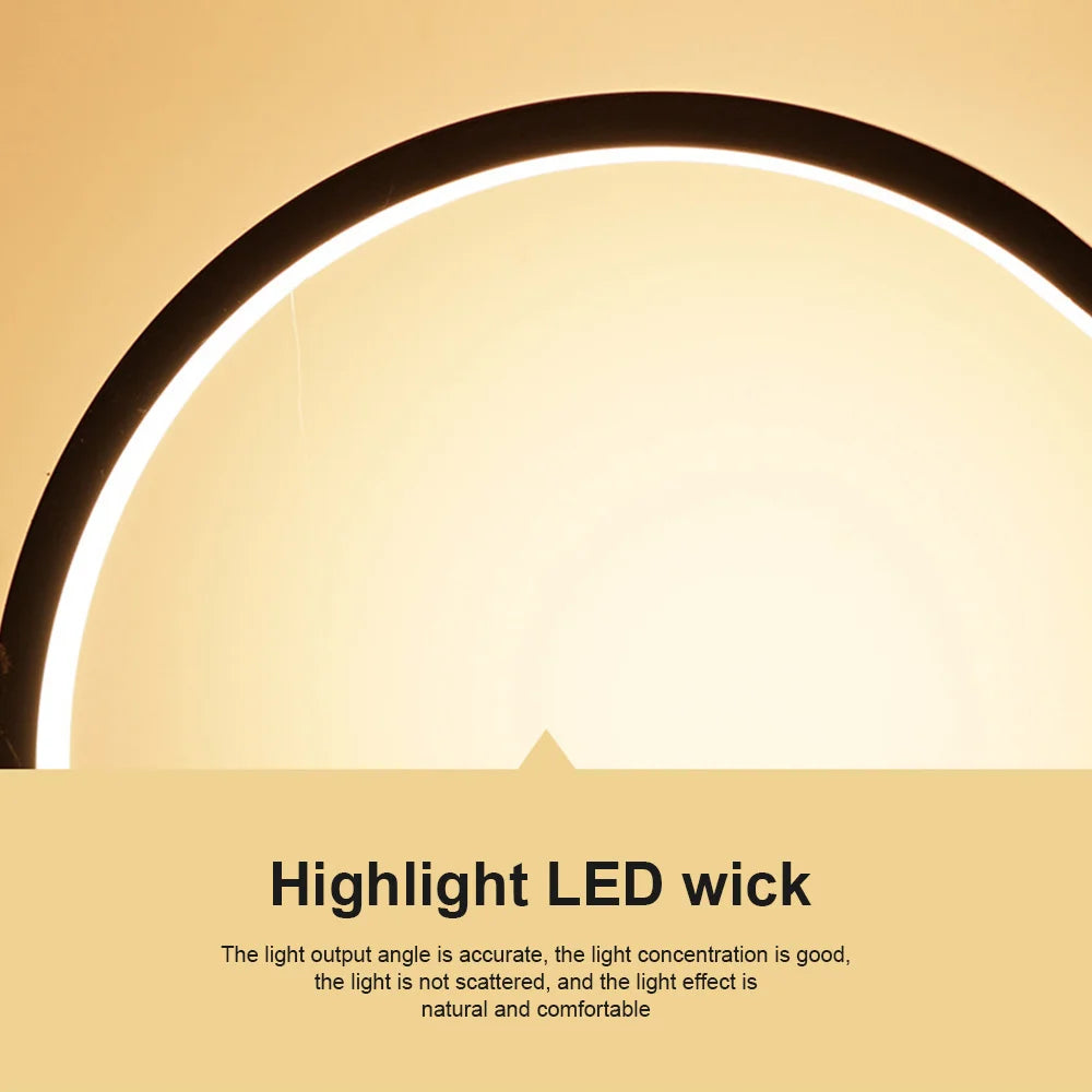 Lampe de chevet LED anneau tactile