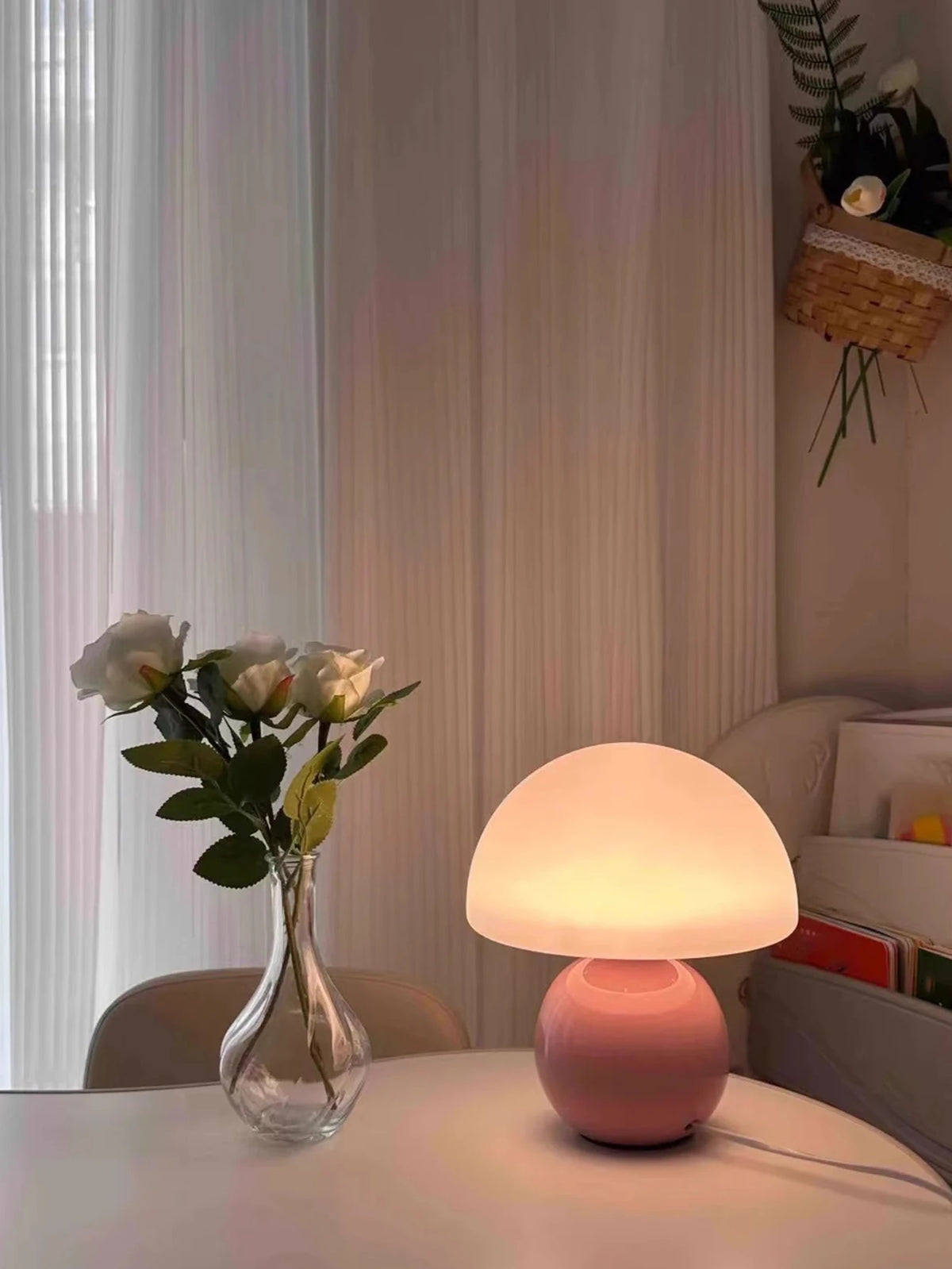 Lampe de chevet Rouge avec Batterie