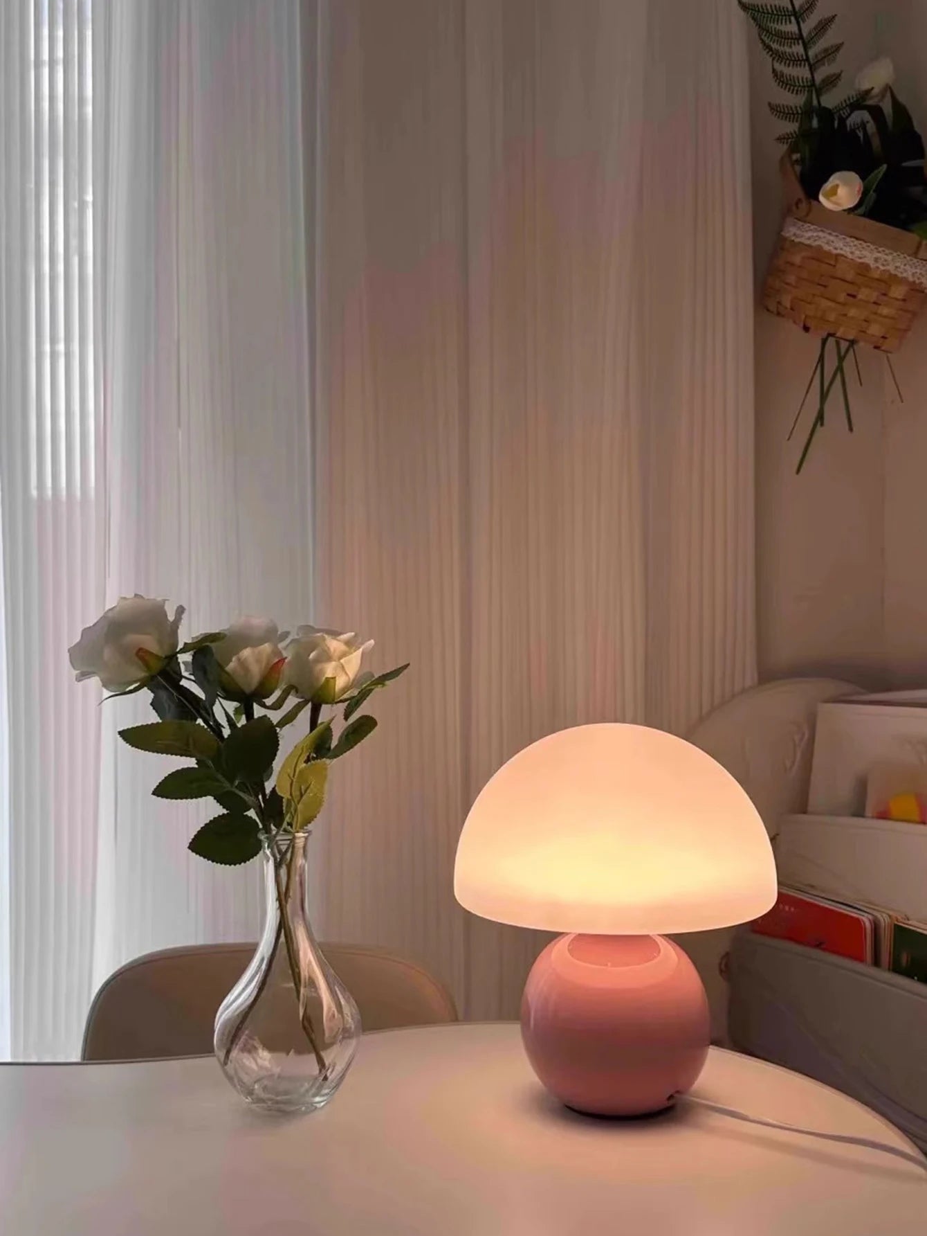 Lampe de chevet Rouge avec Batterie