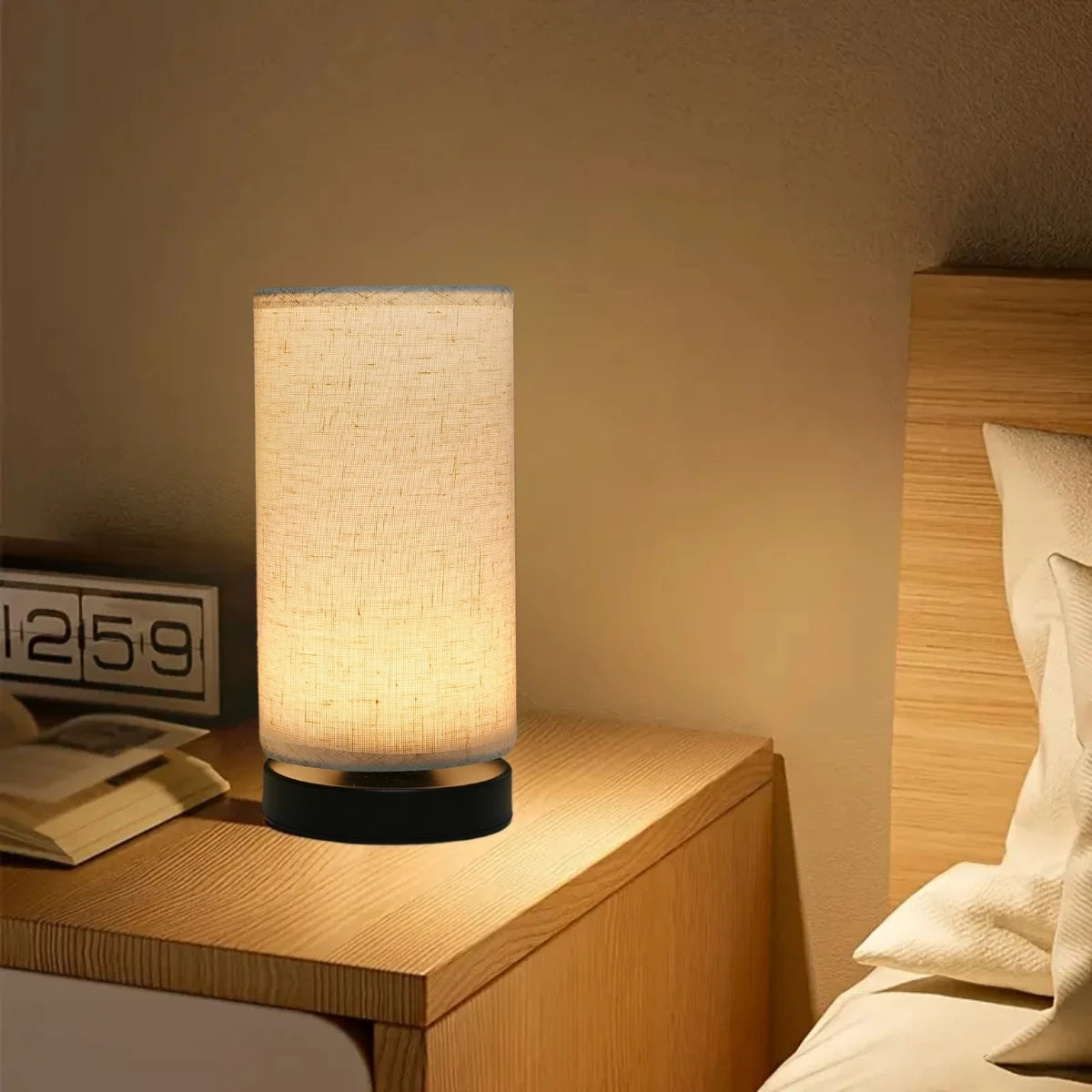 Lampe de Chevet Nordique en Tissu