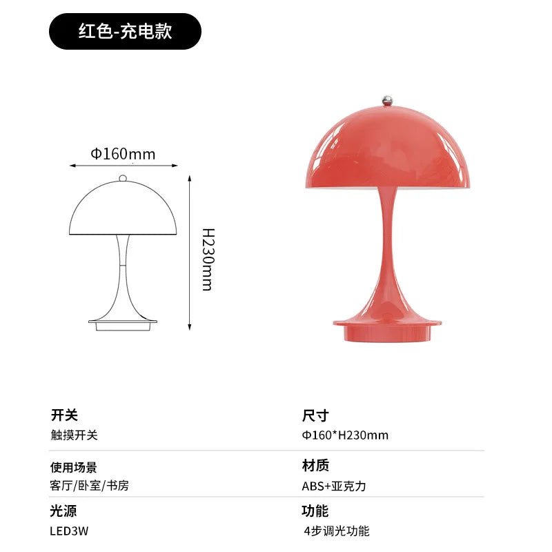 Lampe de chevet Panthella design danois