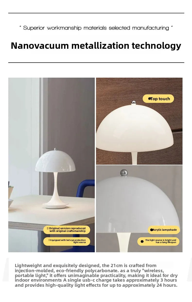 Lampe de chevet Panthella design danois