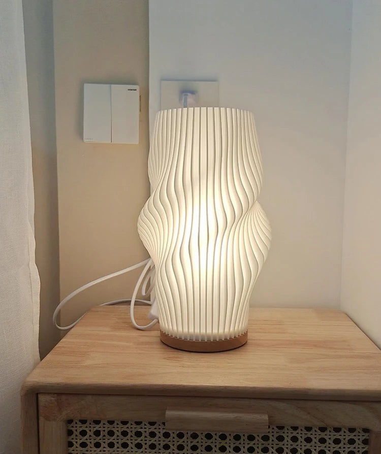 Lampe de chevet Ondulé Blanc