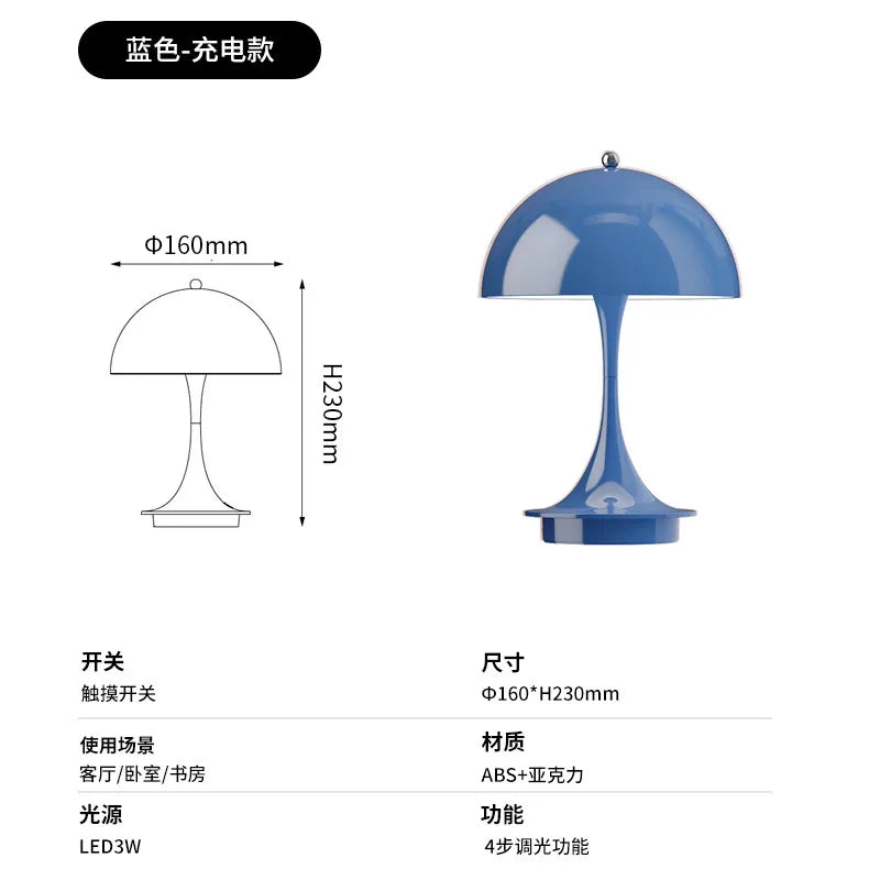 Lampe de chevet Panthella design danois