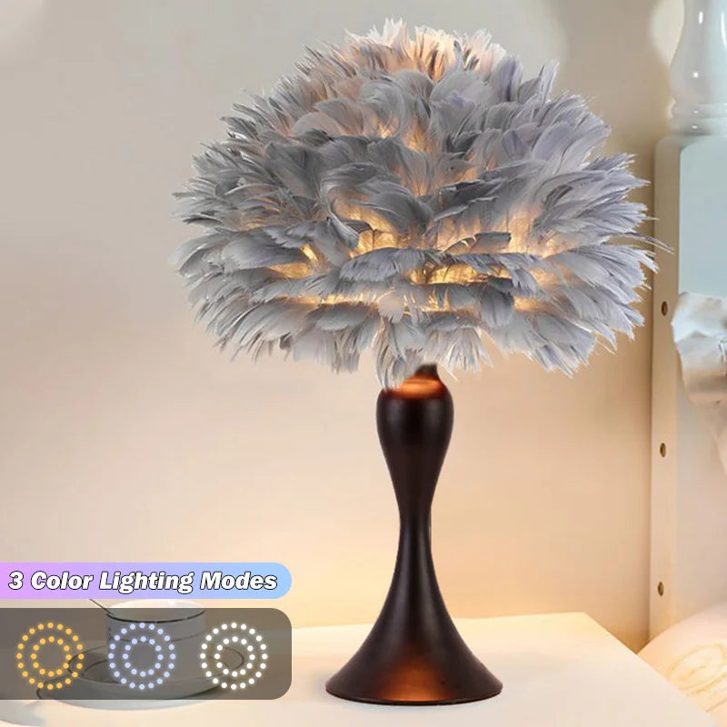 Lampe de Chevet Plume LED