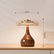 Lampe de chevet vintage en bois et verre