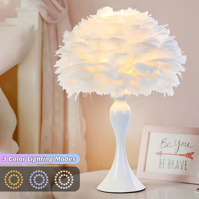 Lampe de Chevet Plume LED