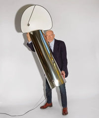 Lampe de chevet chapeau en métal design