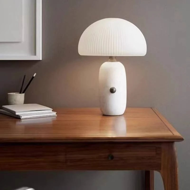 Lampe de chevet en Marbre Blanc