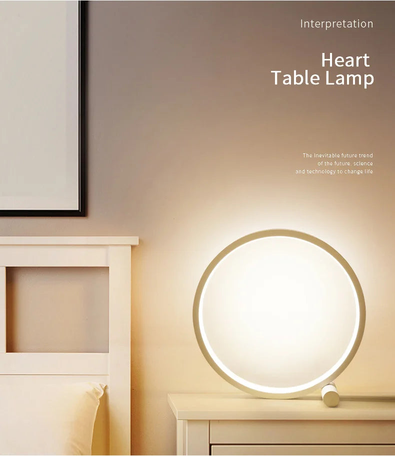 Lampe de chevet LED anneau tactile