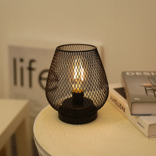 Lampe de chevet à pile style industriel