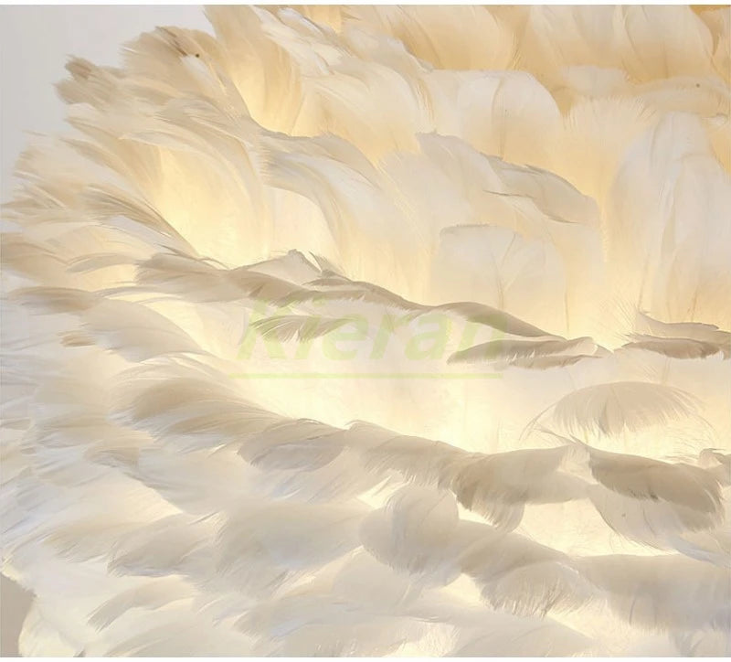 Lampe de chevet Originale à Plume LED