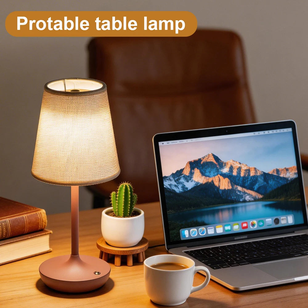 Lampe de Chevet en Tissu LED