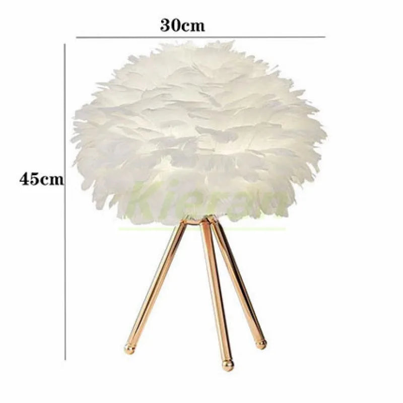 Lampe de chevet originale à Plume