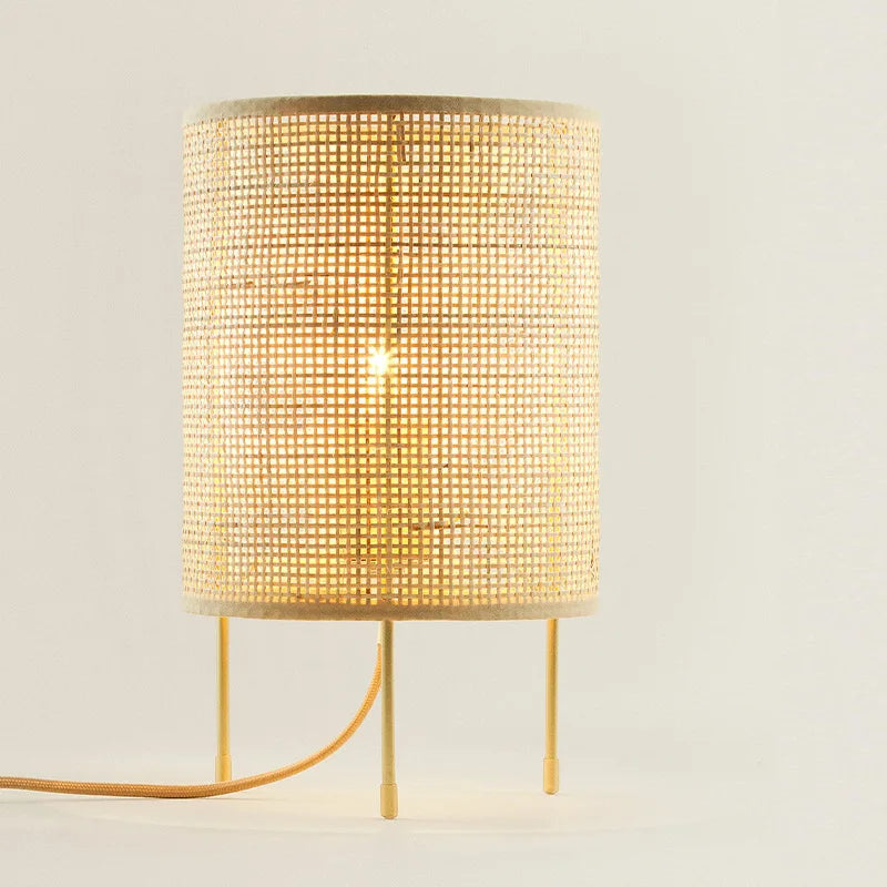 Lampe de chevet en Osier à trois pieds