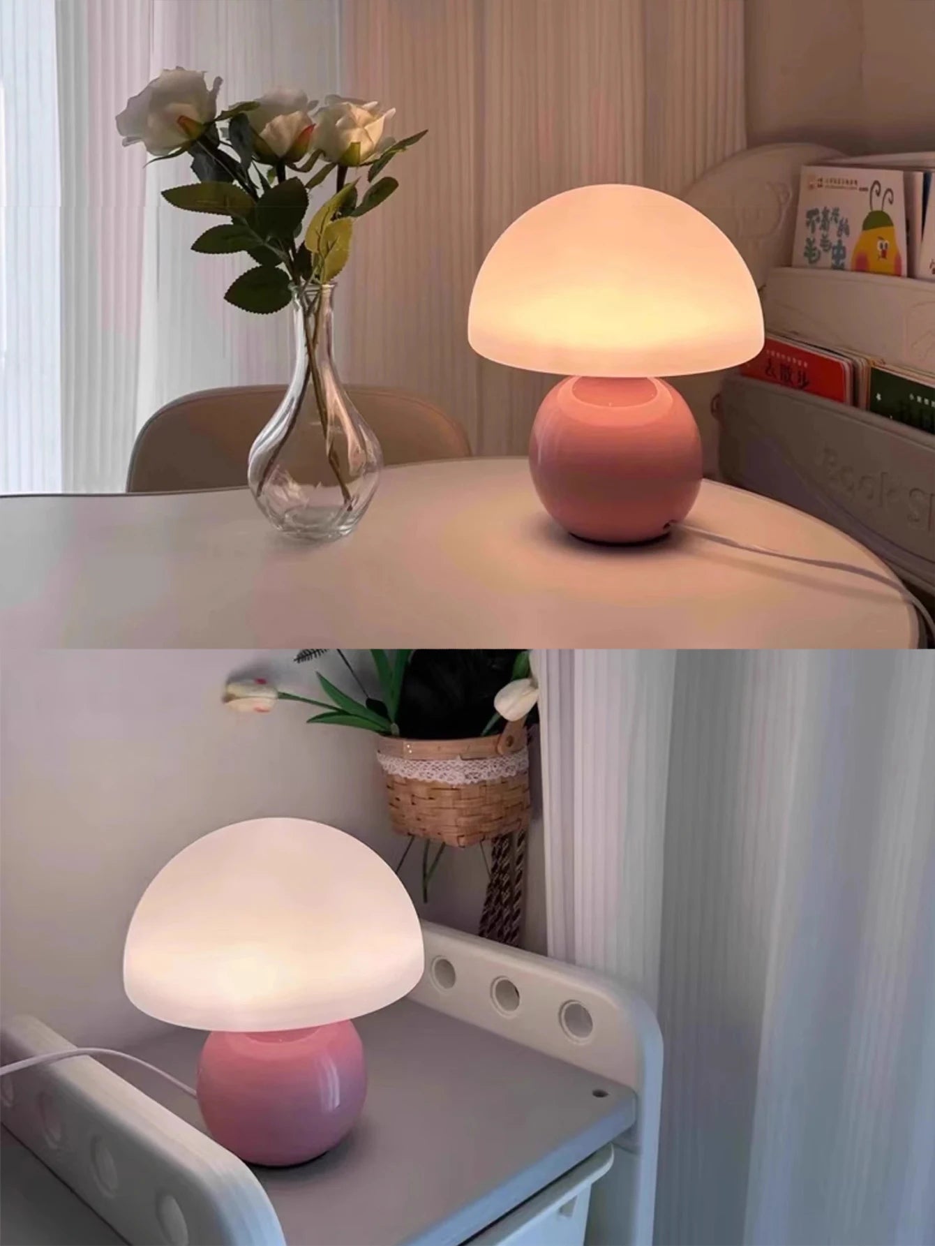 Lampe de chevet Rouge avec Batterie