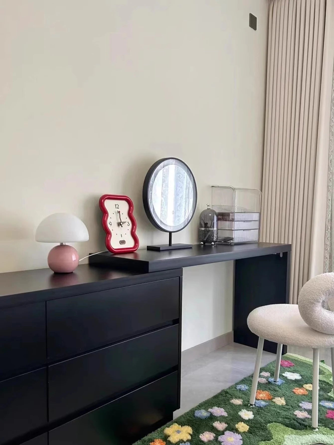 Lampe de chevet Rouge avec Batterie