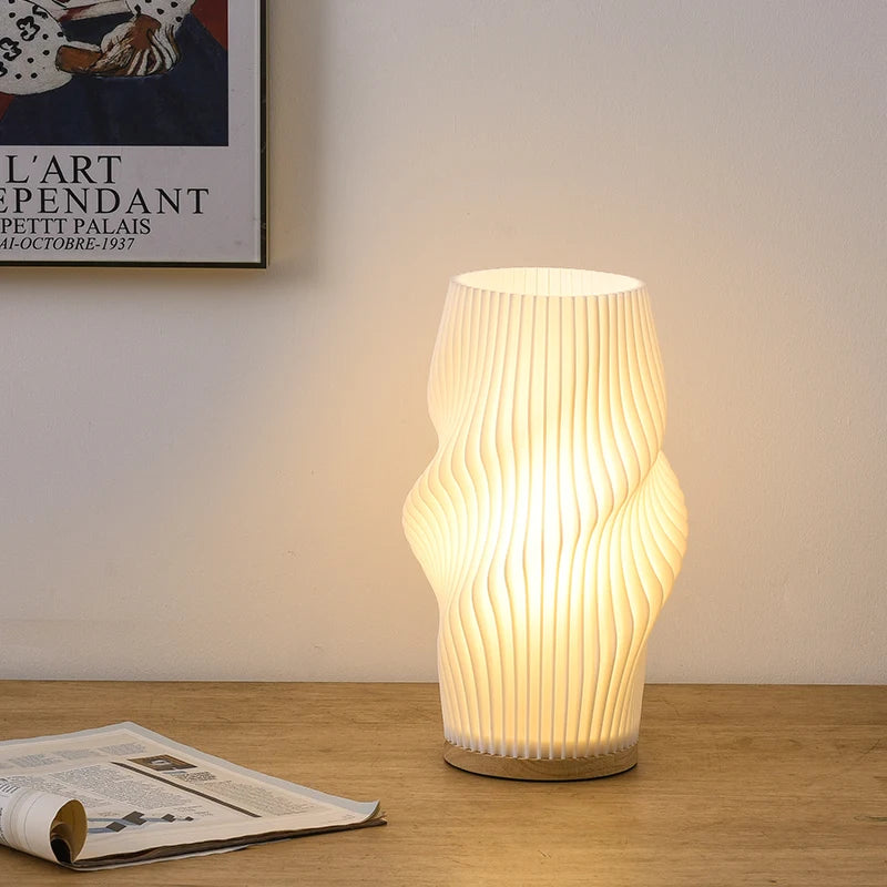 Lampe de chevet Ondulé Blanc