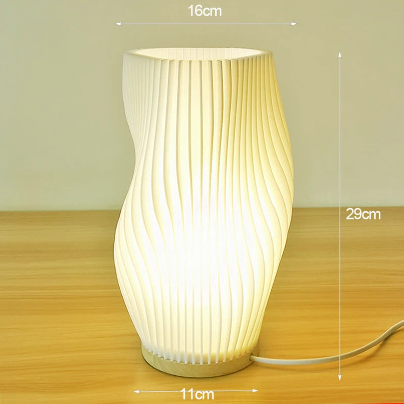 Lampe de chevet Ondulé Blanc