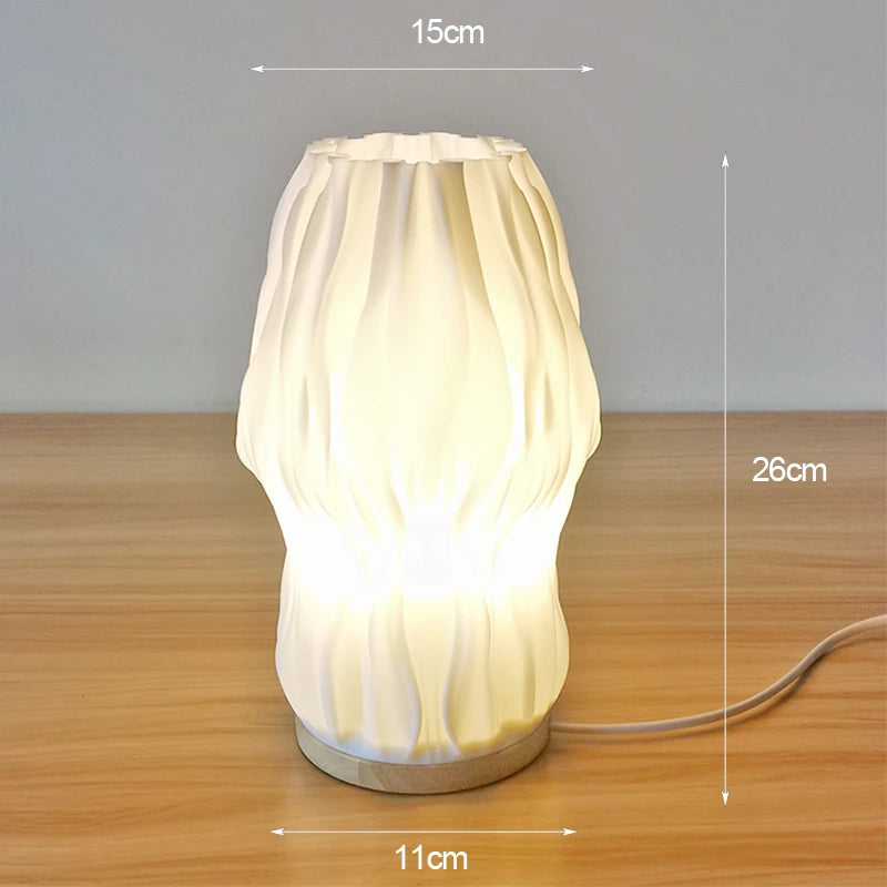 Lampe de chevet Ondulé Blanc