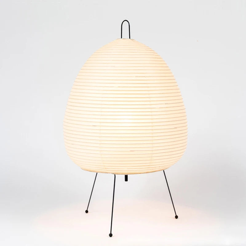 Lampe de chevet design japonais en papier de riz