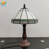 Lampe de chevet Tiffany en vitrail géométrique