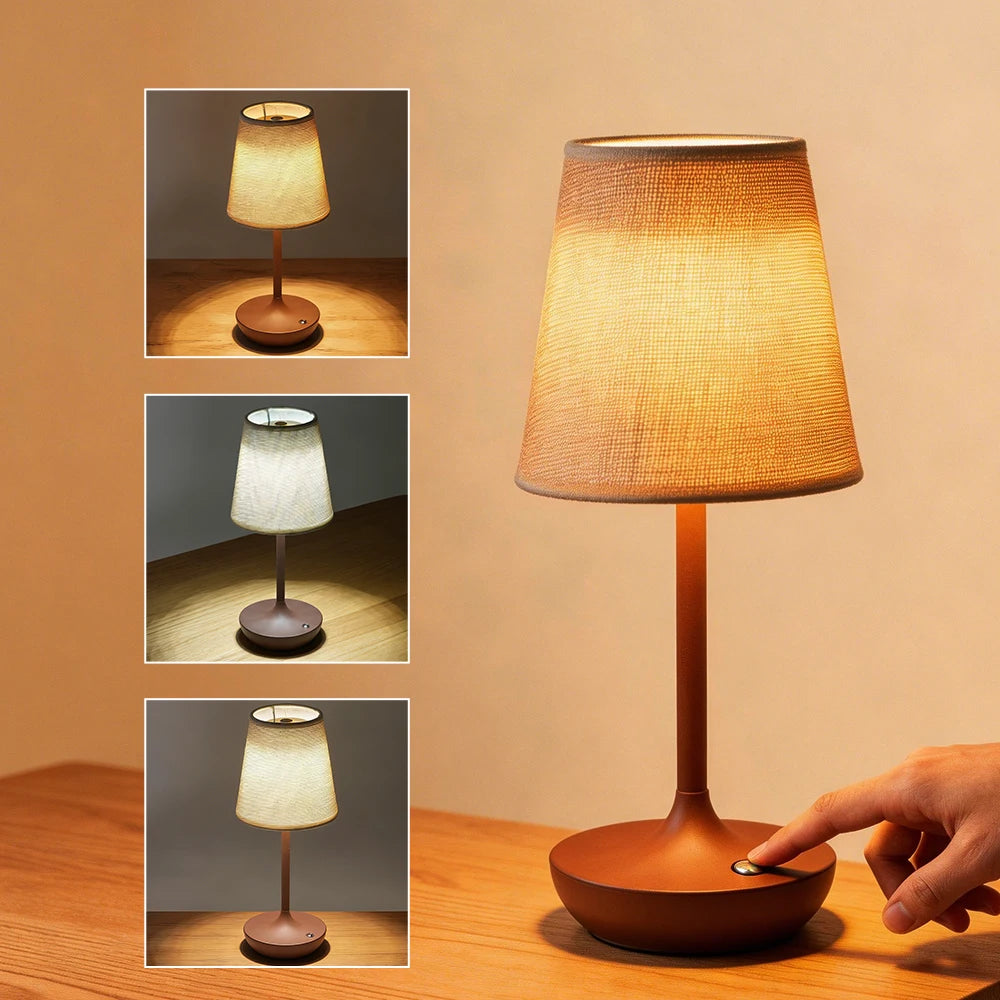 Lampe de Chevet en Tissu LED