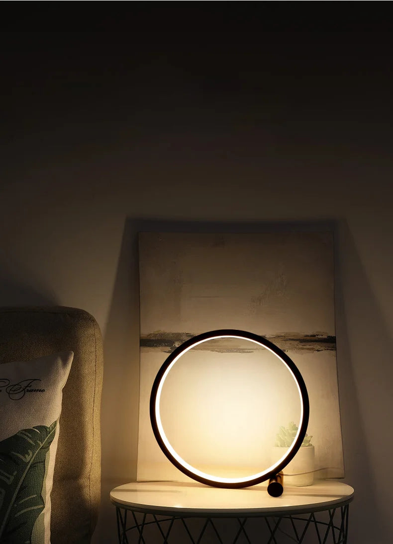 Lampe de chevet LED anneau tactile