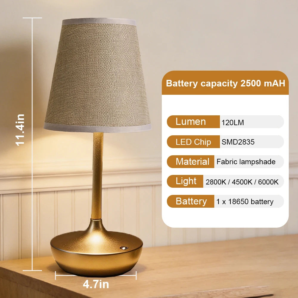 Lampe de Chevet en Tissu LED