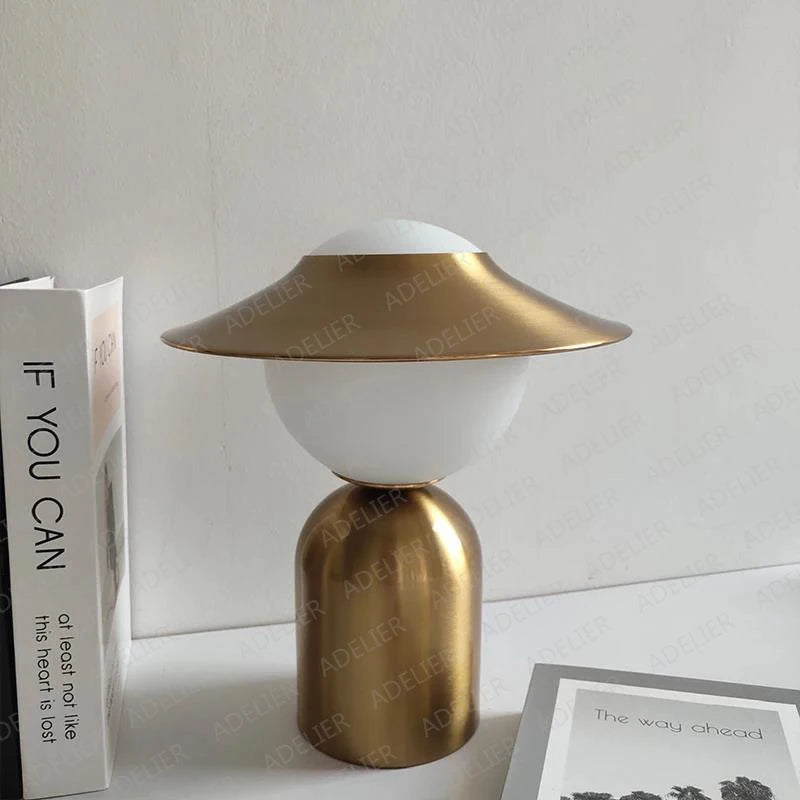 Lampe de chevet Métal Design Nordique Doré