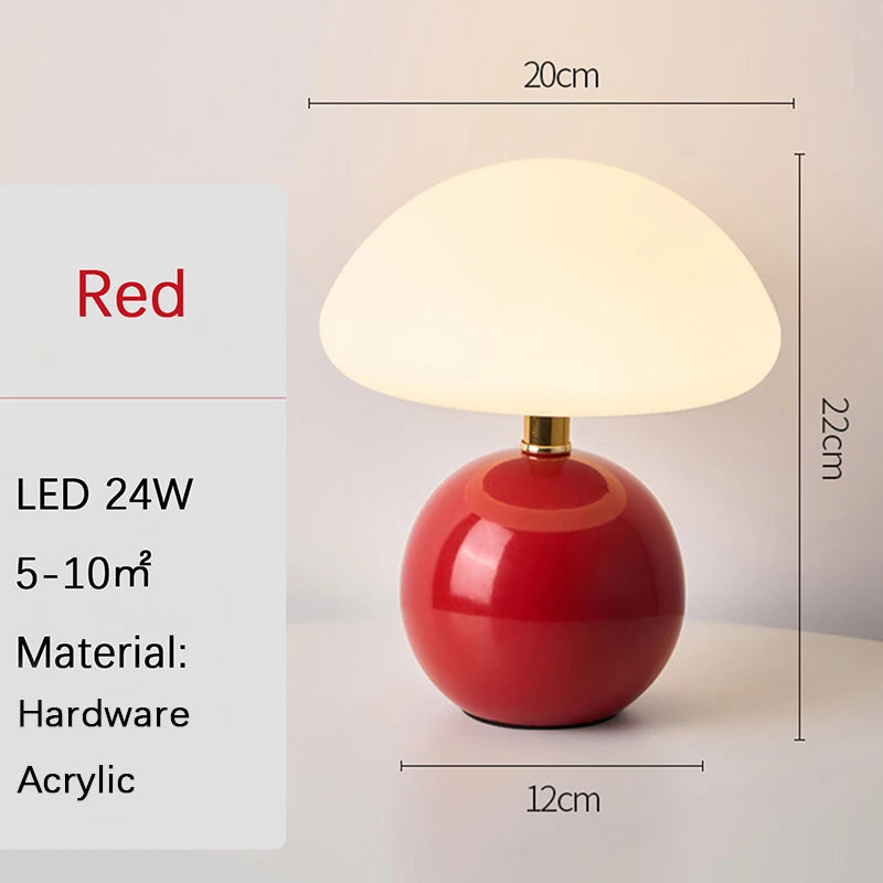 Lampe de chevet Rouge avec Batterie