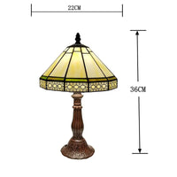 Lampe de chevet Tiffany en vitrail géométrique