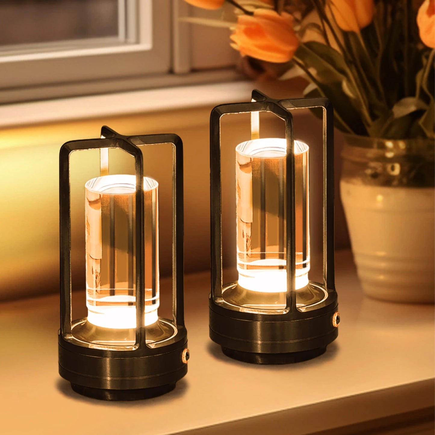 Lampe de chevet industrielle noir