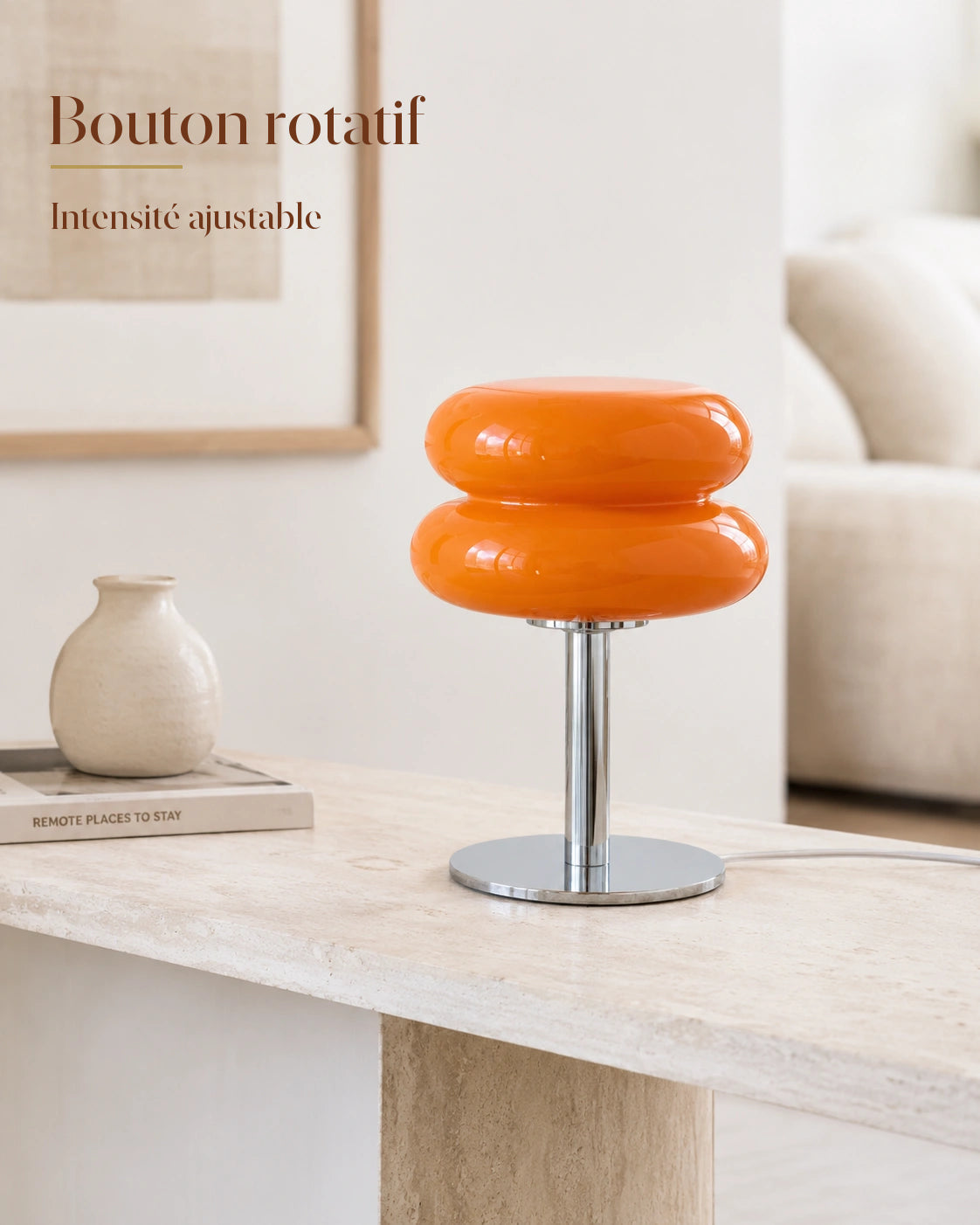 Lampe Ambra avec bouton rotatif et intensité ajustable