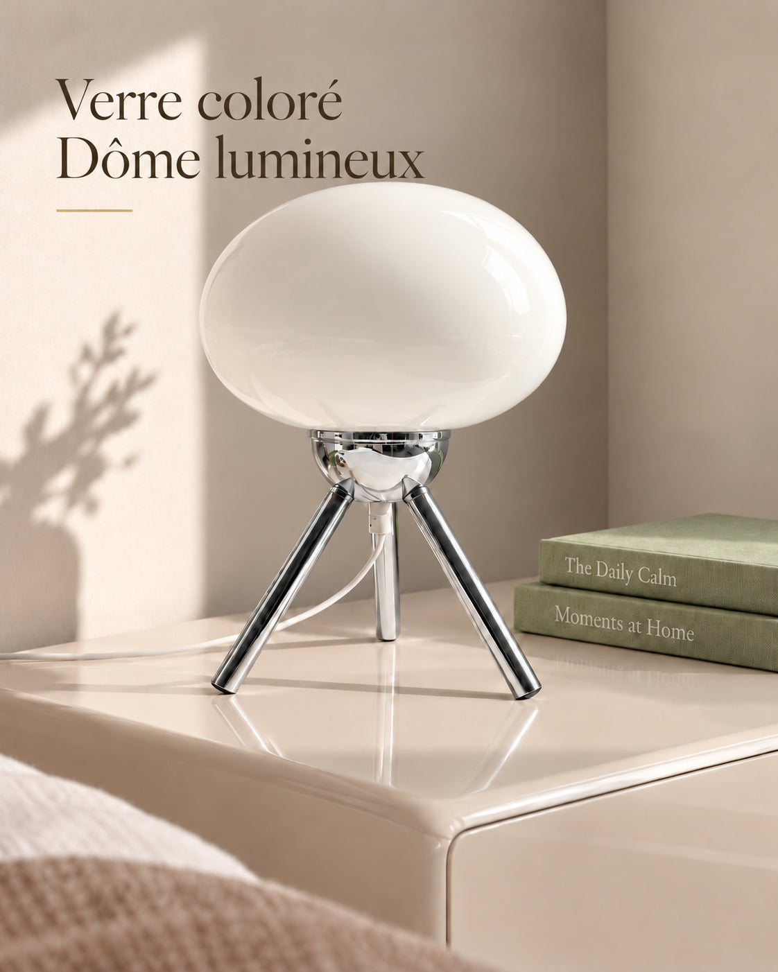 Lampe Bianca en verre coloré avec dôme lumineux