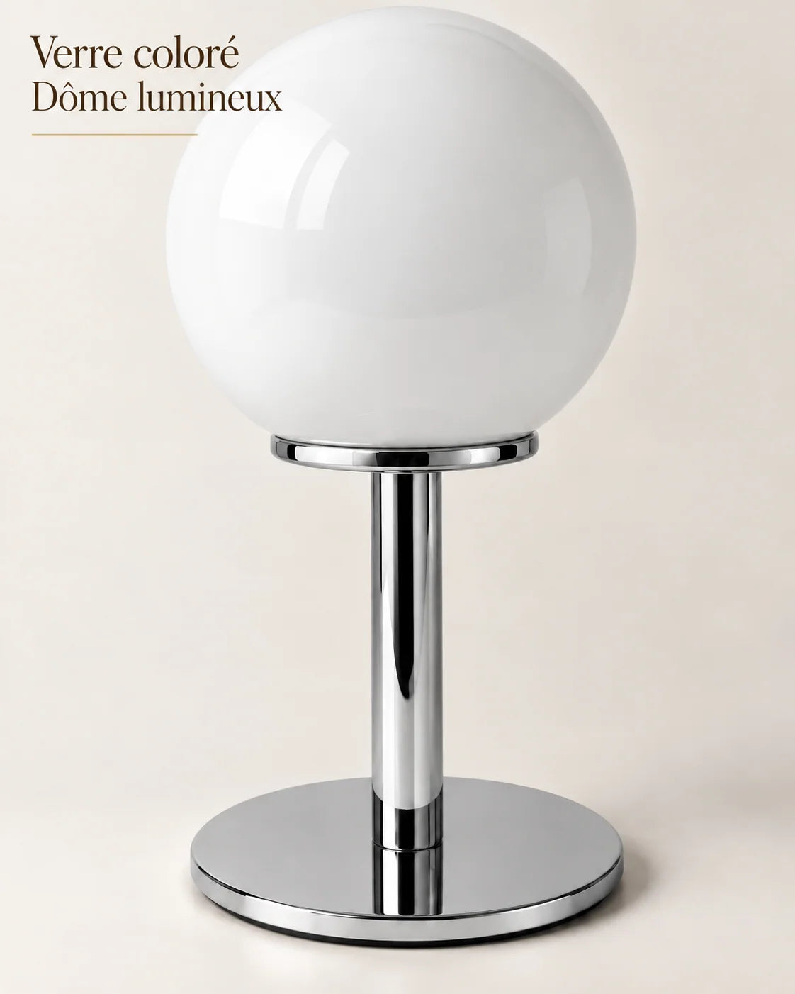 Lampe Candida en verre coloré avec dôme lumineux