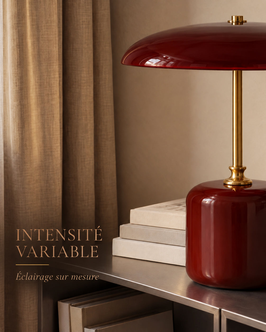 Lampe Carmin à intensité variable