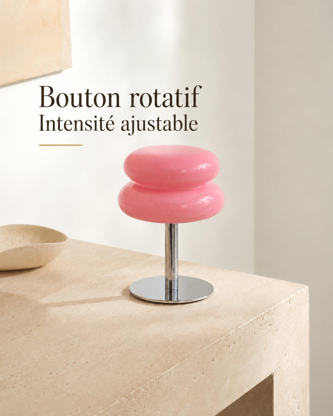 Lampe Fiora avec bouton rotatif et intensité ajustable