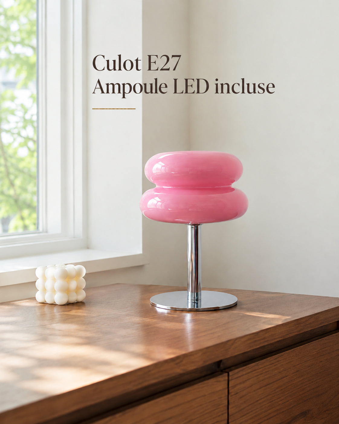 Lampe Fiora avec culot E27 et ampoule LED incluse
