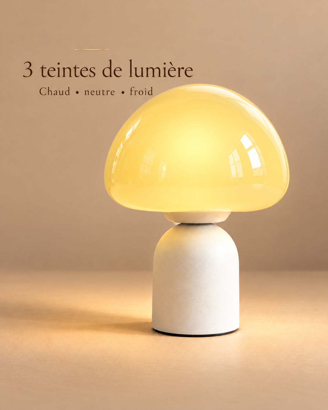 Lampe gdansk — 3 teintes de lumière, Chaud • neutre • froid