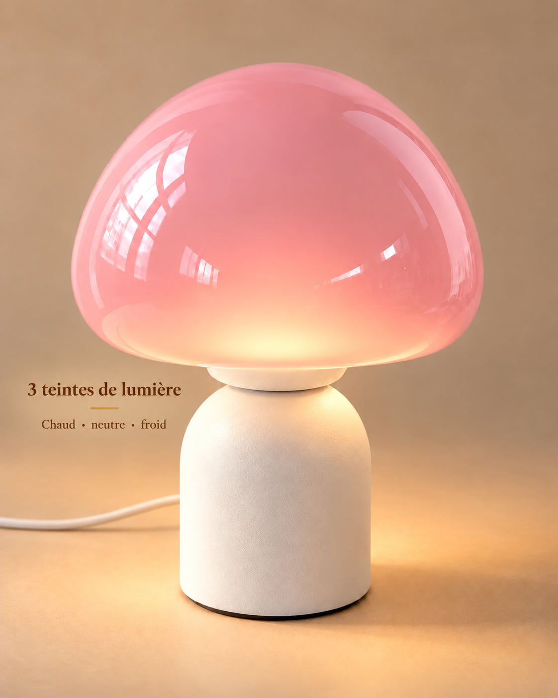 Lampe krakow — 3 teintes de lumière, Chaud • neutre • froid
