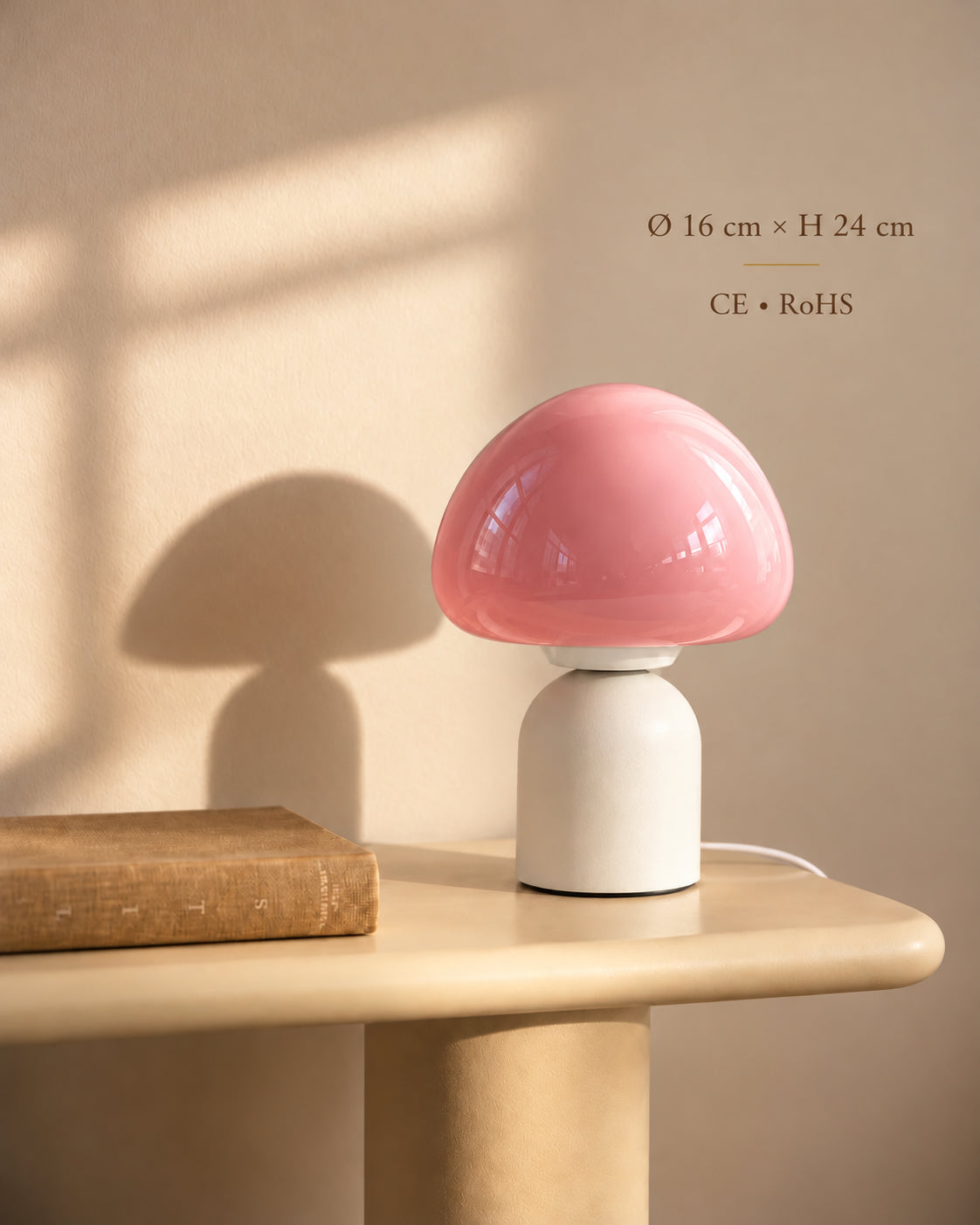 Lampe krakow — Dimensions Ø 16 cm × H 24 cm, CE RoHS