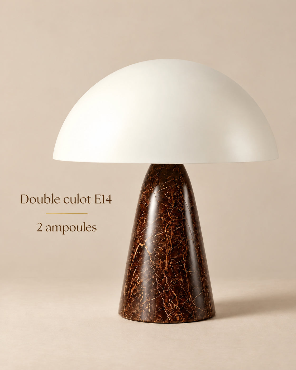 Lampe matera — Double culot E14 2 ampoules