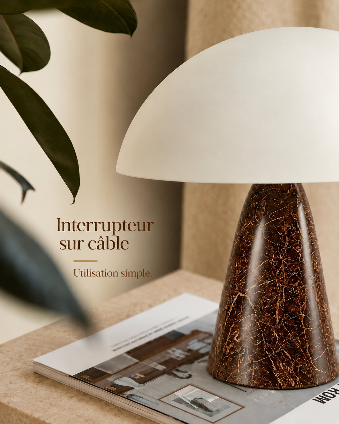 Lampe matera — Interrupteur sur câble Utilisation simple