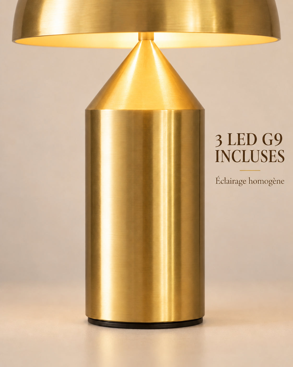 Lampe Naxos avec trois LED G9 incluses