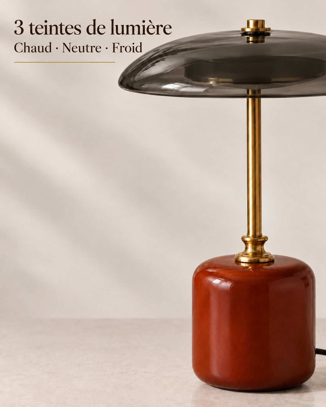 Lampe Nera avec trois teintes de lumière